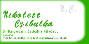nikolett czibulka business card